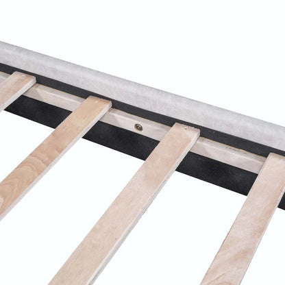 Queen Size Platform Bed with Two Large Headrests