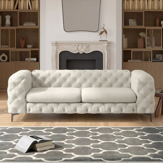 Corvus Aosta Chesterfield Tufted Velvet Sofa