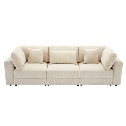 105 Sofa with Cushions and 5 Pillows