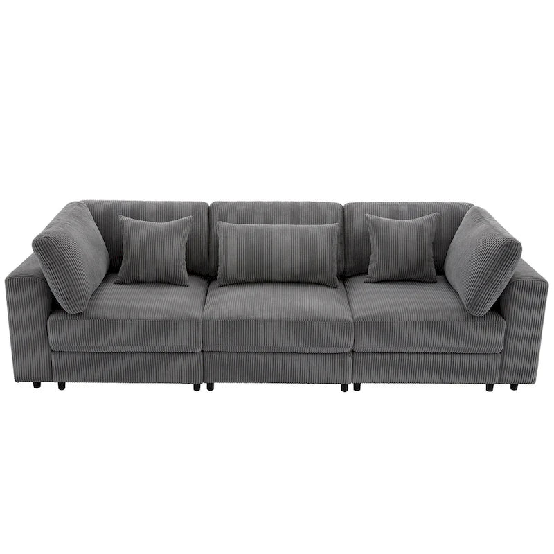 105 Sofa with Cushions and 5 Pillows