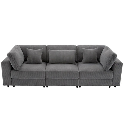 105 Sofa with Cushions and 5 Pillows