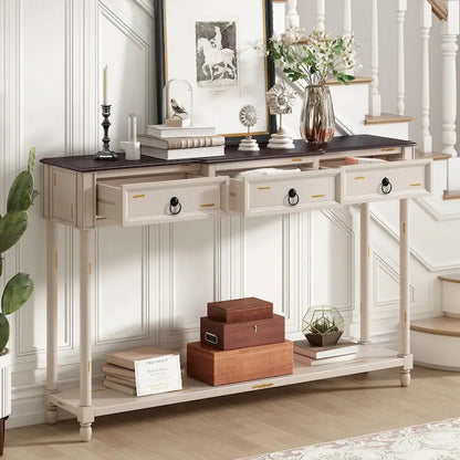 Console Table Sofa Table with Drawers for Entryway