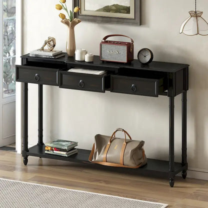 Console Table Sofa Table with Drawers for Entryway