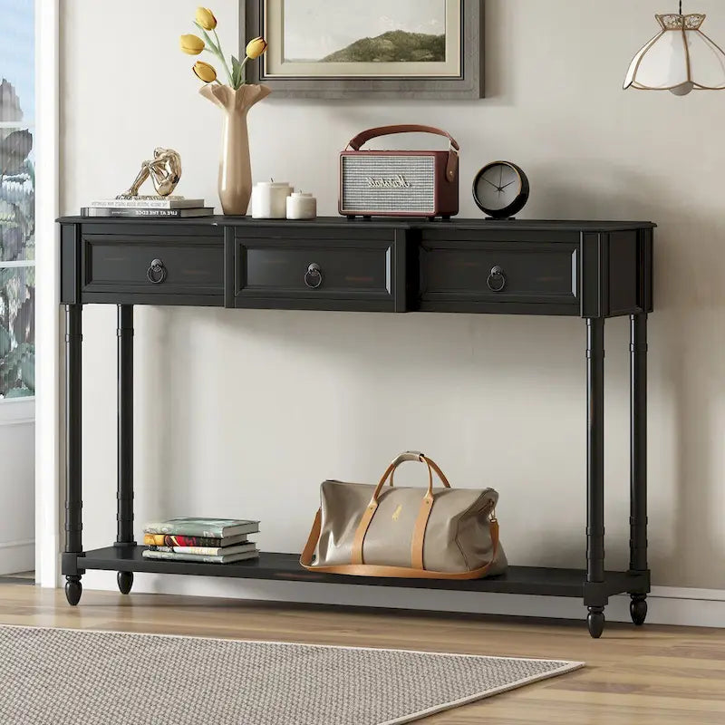 Console Table Sofa Table with Drawers for Entryway