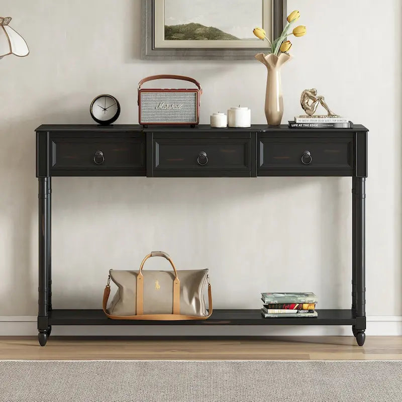 Console Table Sofa Table with Drawers for Entryway