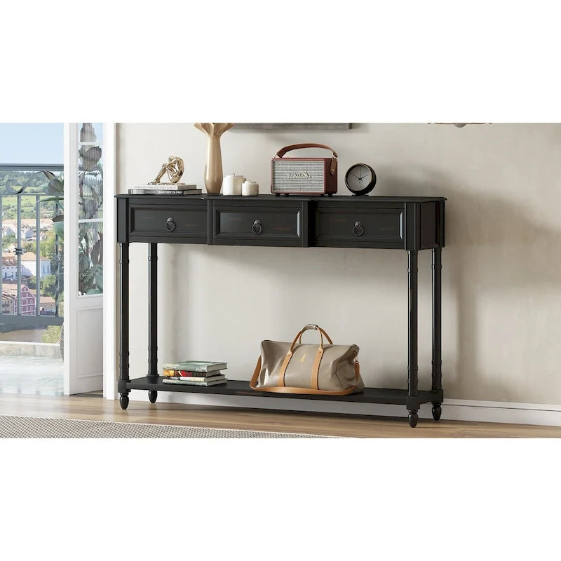 Console Table Sofa Table with Drawers for Entryway