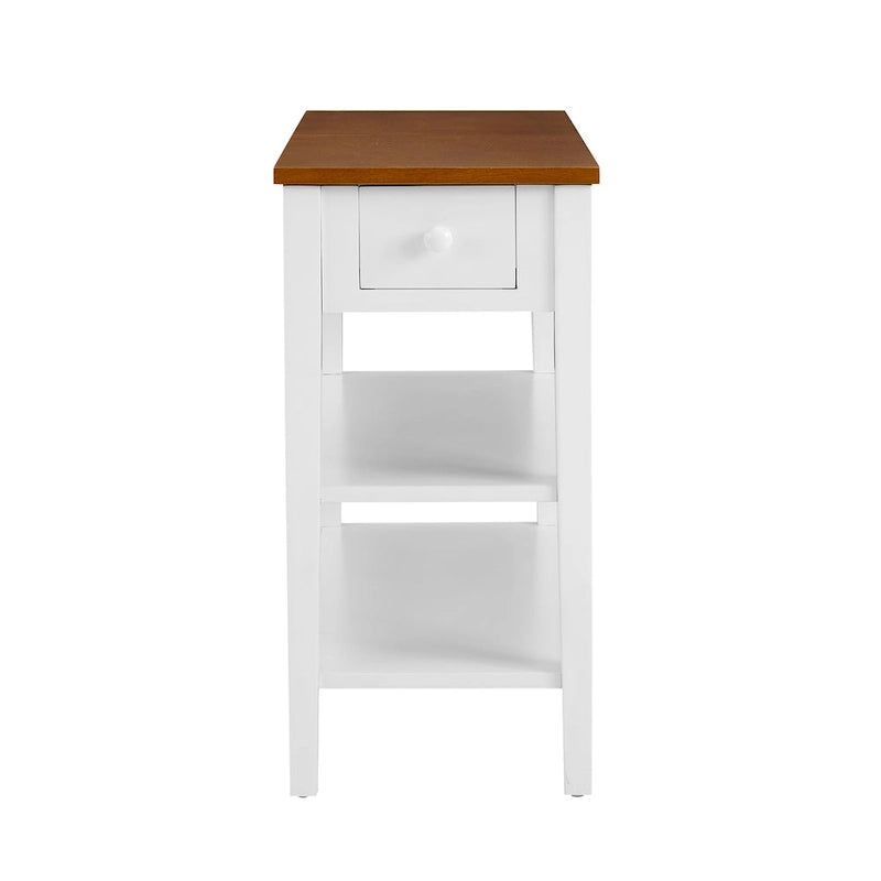 Narrow End Table with USB Charging Ports