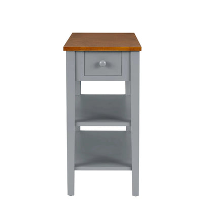 Narrow End Table with USB Charging Ports