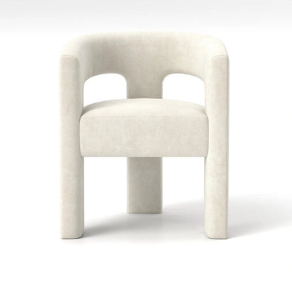 SEYNAR Modern Glam Velvet Upholstered Dining Chair, Open-Back Accent Chair