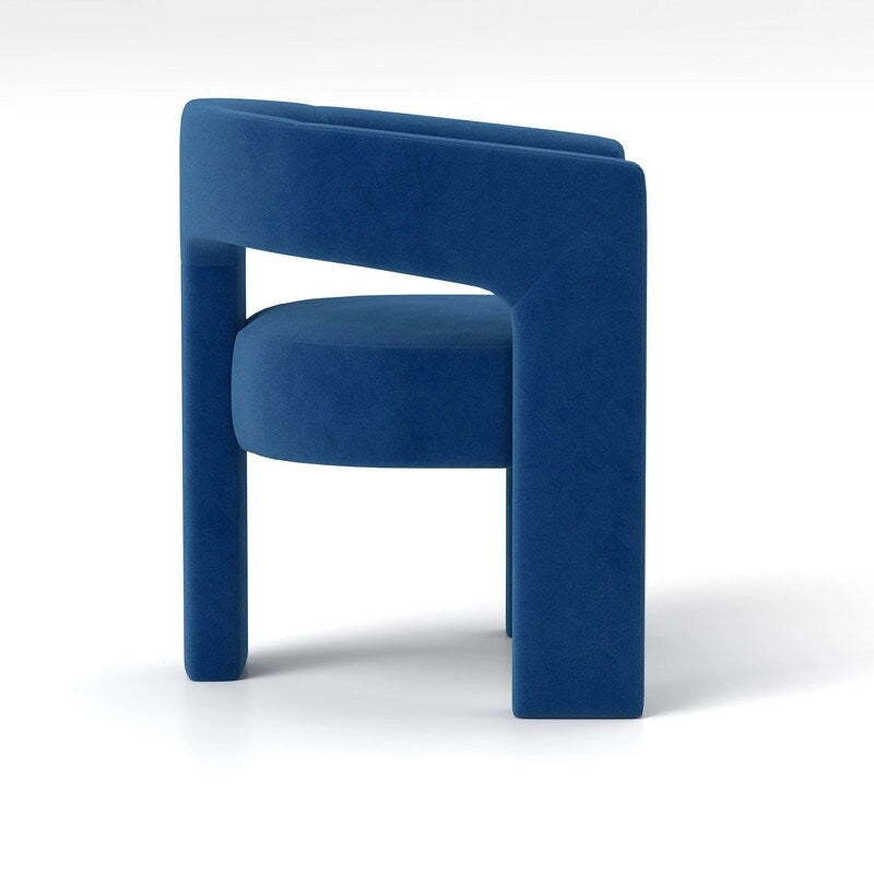 SEYNAR Modern Glam Velvet Upholstered Dining Chair, Open-Back Accent Chair