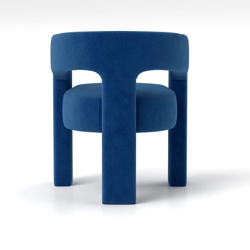 SEYNAR Modern Glam Velvet Upholstered Dining Chair, Open-Back Accent Chair