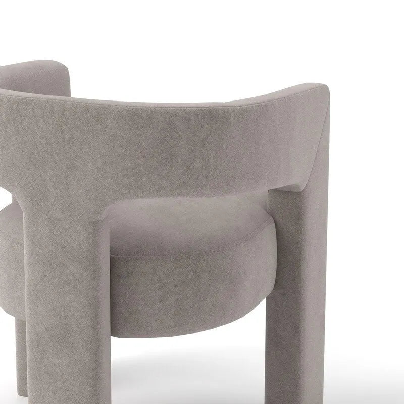 SEYNAR Modern Glam Velvet Upholstered Dining Chair, Open-Back Accent Chair