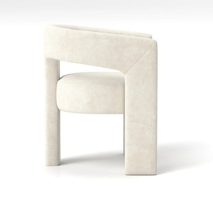 SEYNAR Modern Glam Velvet Upholstered Dining Chair, Open-Back Accent Chair