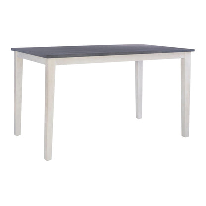 Mckee White Acacia Wood Counter Height Dining Table