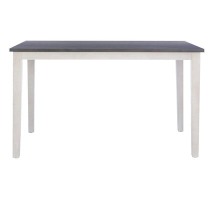 Mckee White Acacia Wood Counter Height Dining Table