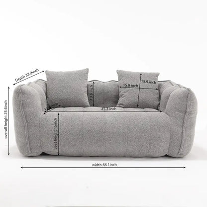 Comfortable square recliner sofa