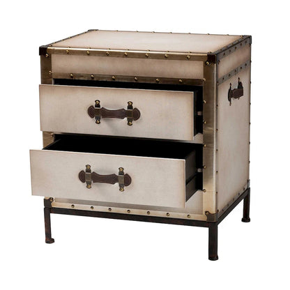 Laura Vintage Canvas End Table Trunk
