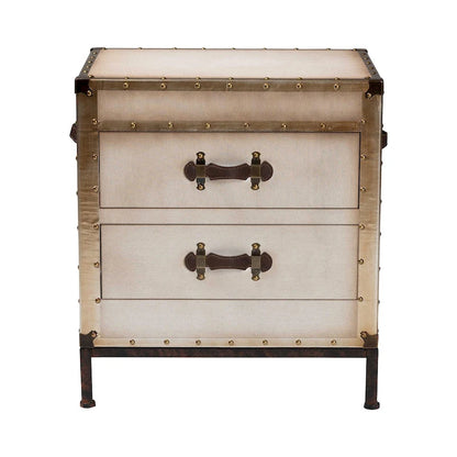 Laura Vintage Canvas End Table Trunk