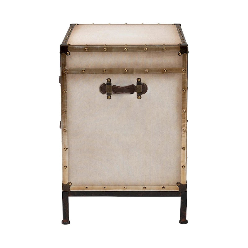 Laura Vintage Canvas End Table Trunk