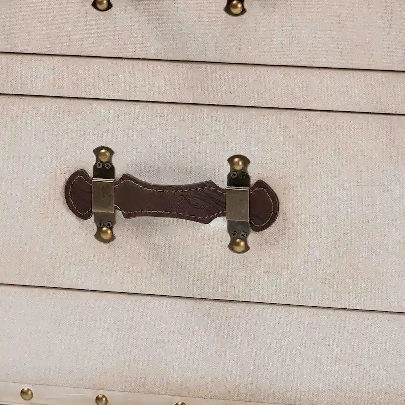 Laura Vintage Canvas End Table Trunk