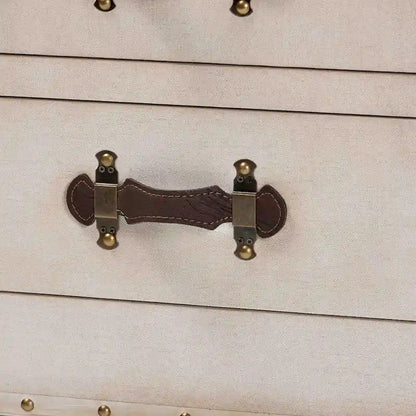 Laura Vintage Canvas End Table Trunk