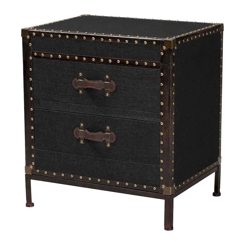 Laura Vintage Canvas End Table Trunk
