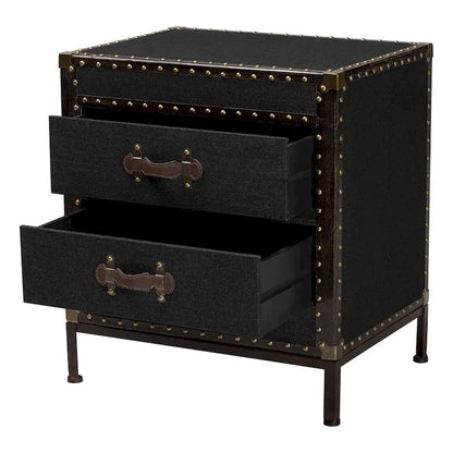 Laura Vintage Canvas End Table Trunk