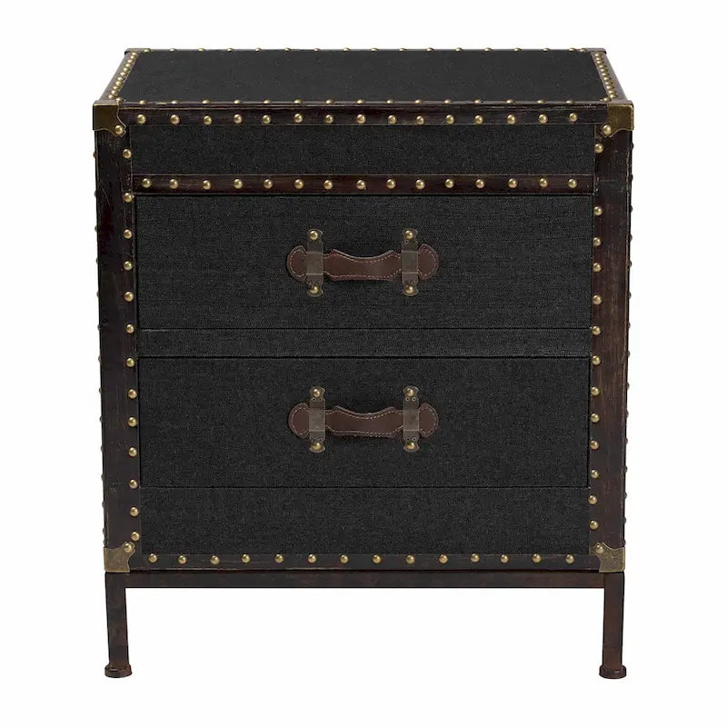 Laura Vintage Canvas End Table Trunk