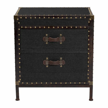 Laura Vintage Canvas End Table Trunk
