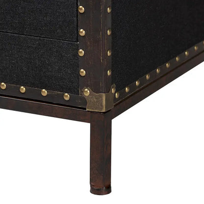 Laura Vintage Canvas End Table Trunk